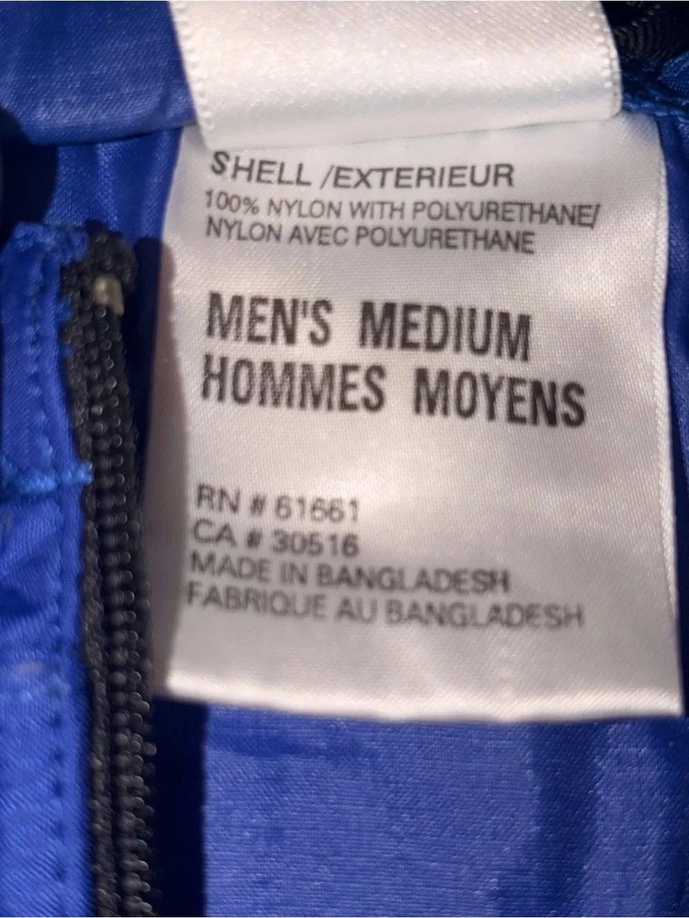 The North Face Men's Packable Rain Jacket Windbreaker Hood Royal Blue Medium NEW